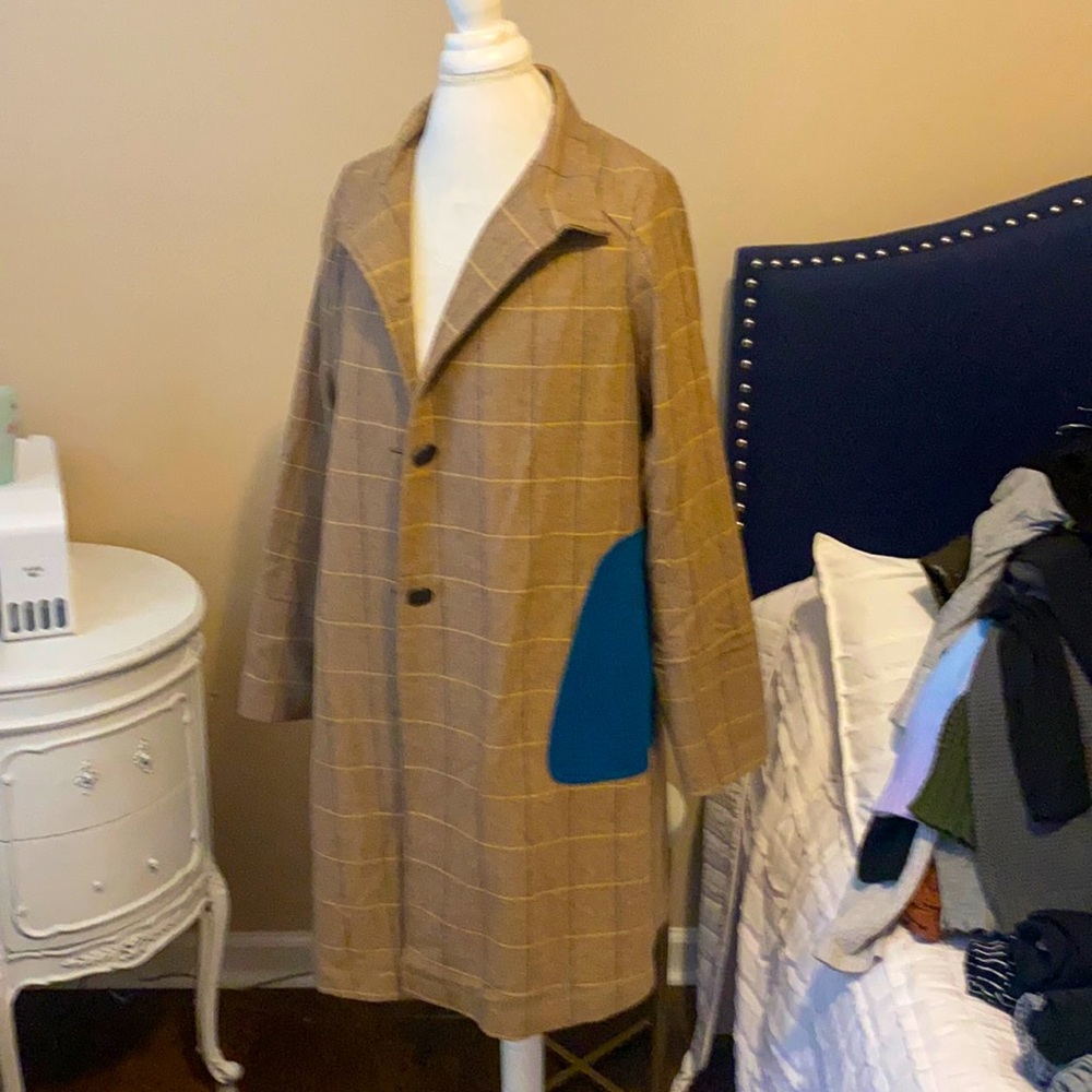 Plaid bow detail trench